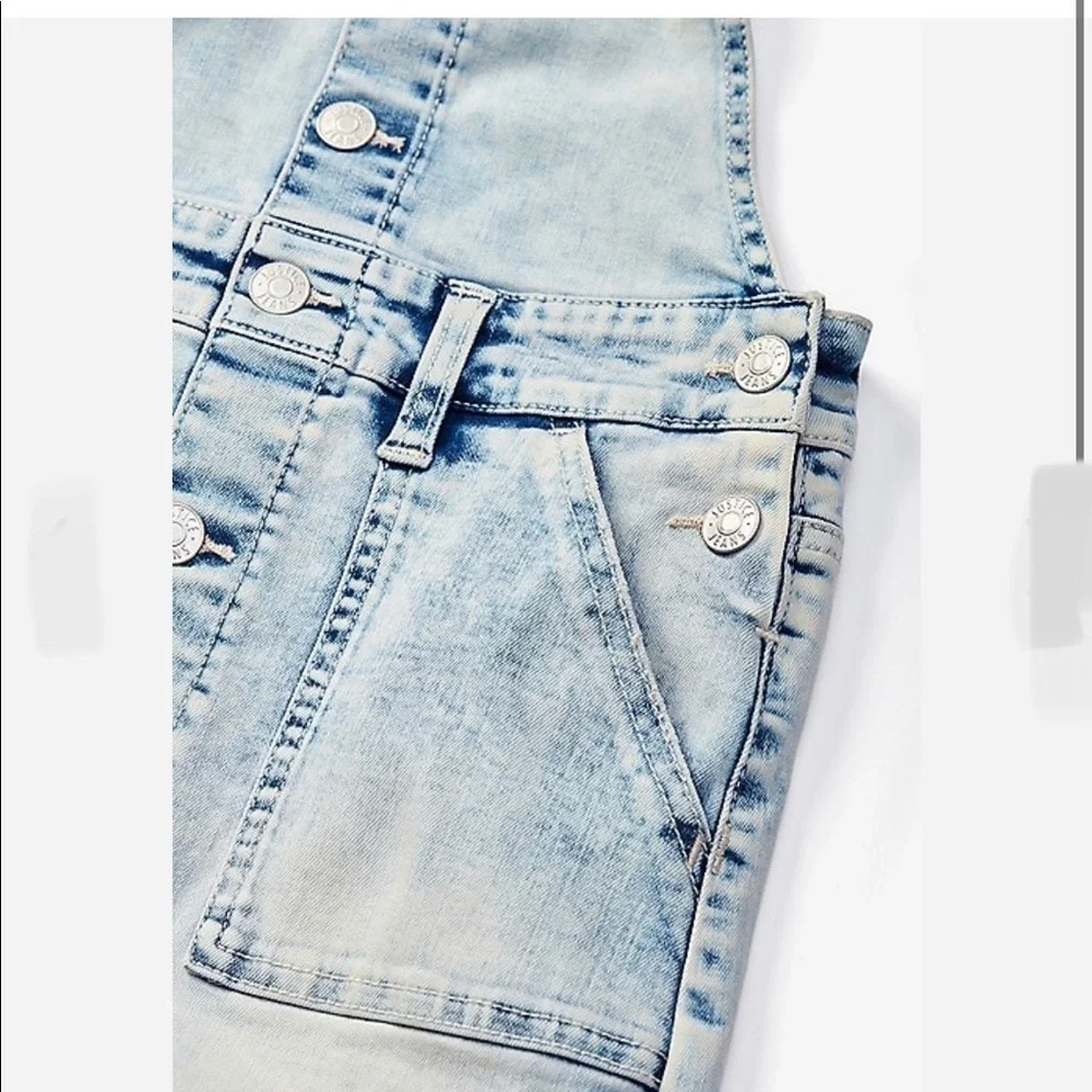 Acid Wash Button Up Skirtall - Picture 5 of 15